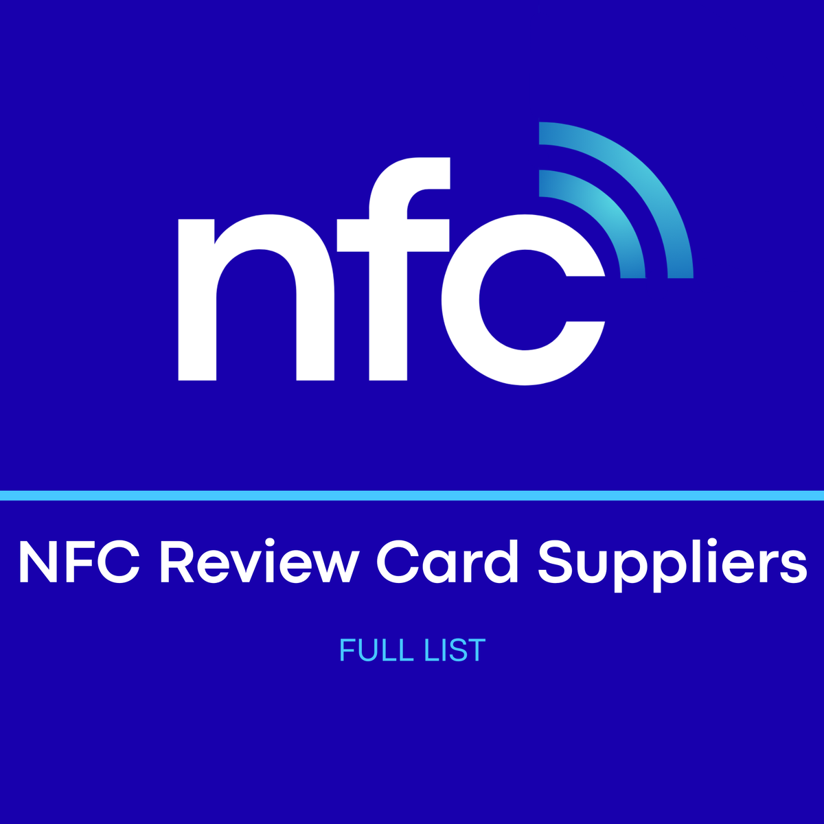 NFC Review Card Suppliers List