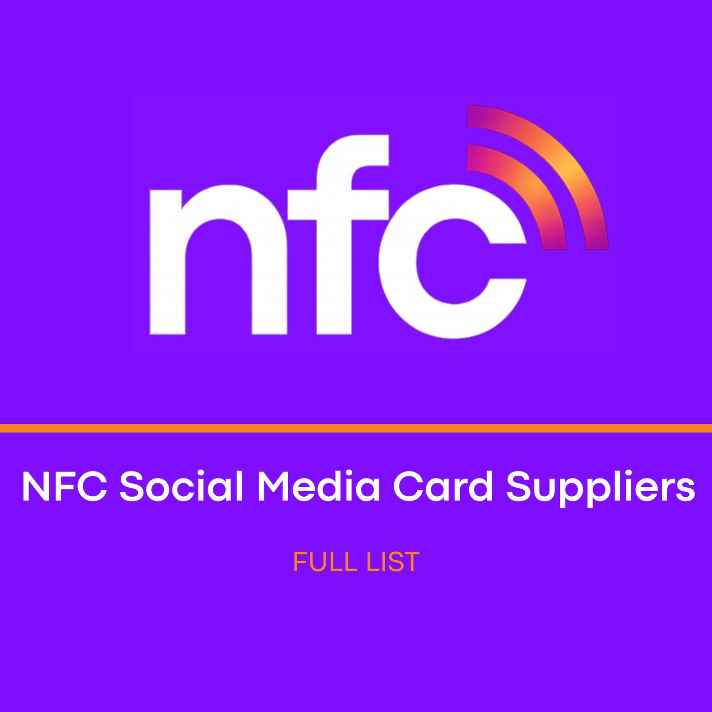 NFC Social Media Card Suppliers List